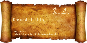 Kausch Lilla névjegykártya